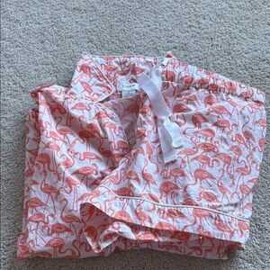J. Crew Pink Flamingo Print Lounge Shorts